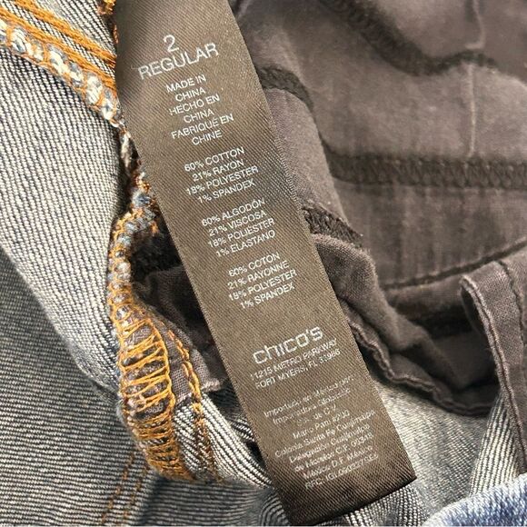 Chicos So Lifting Slim Leg jeans size 2 regular (12 reg) - Picture 7 of 7